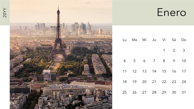 Calendario fotográfico de paisajes urbanos Calendario fotográfico de paisajes urbanos