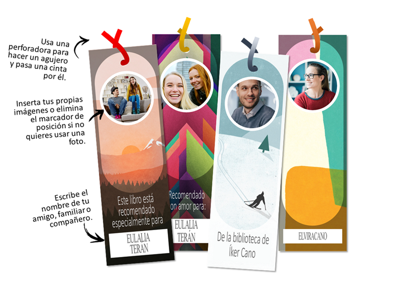 Marcadores de libros personalizables Marcadores de libros personalizables