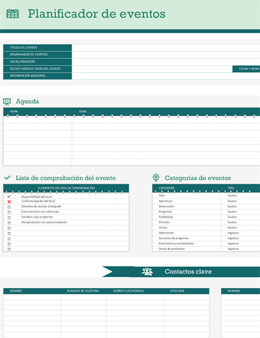 Planificadores Y Plantillas De Seguimiento