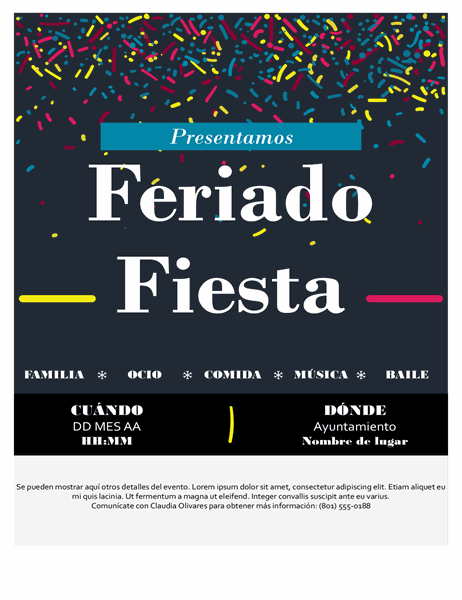 Folleto para un evento de fiesta o feriado Folleto para un evento de fiesta o feriado