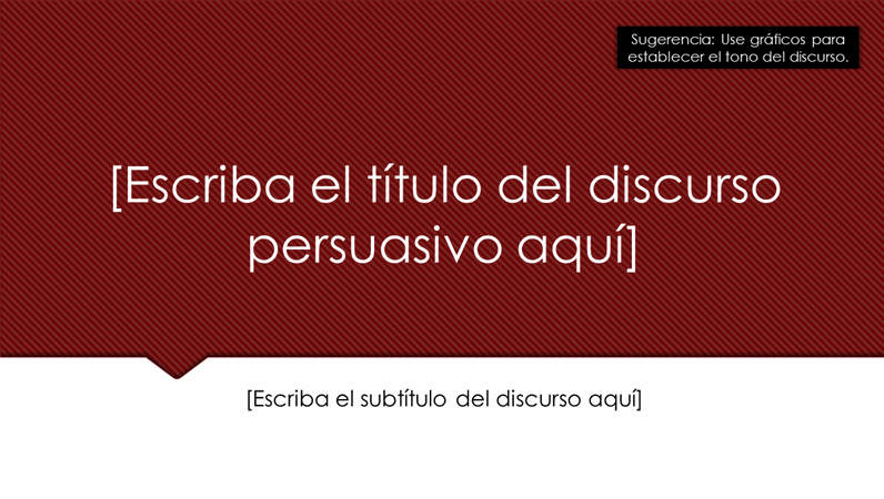 Esquema de discurso persuasivo Esquema de discurso persuasivo