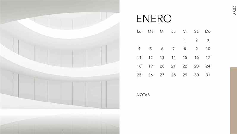 Calendario de fotos de arquitectura