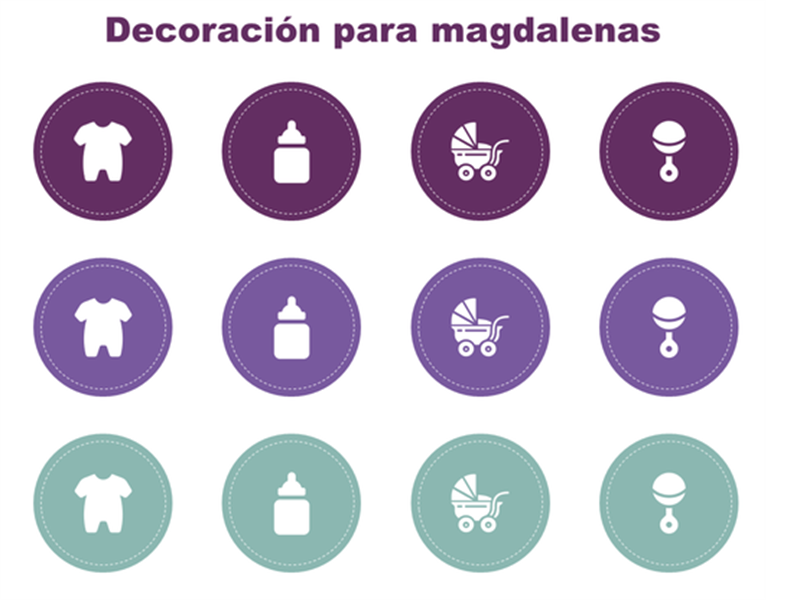 Decoraciones de magdalenas para fiesta de nacimiento Decoraciones de magdalenas para fiesta de nacimiento