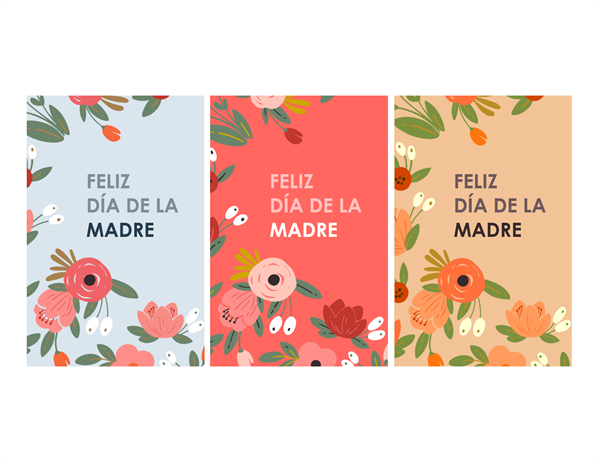 Tarjeta del Día de la madre con diseño floral Tarjeta del Día de la madre con diseño floral