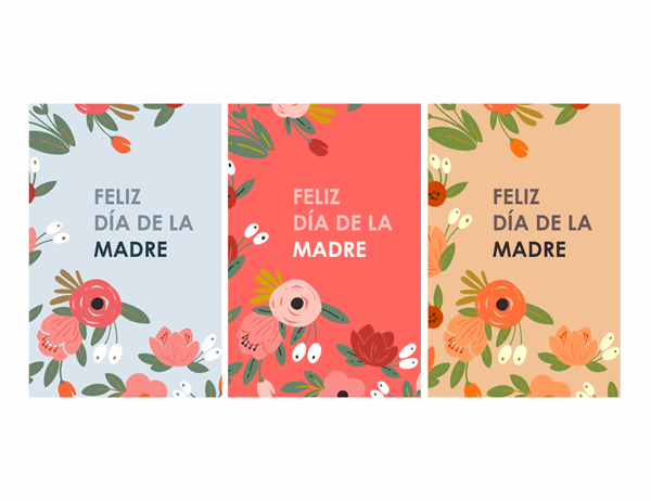 Elegante tarjeta floral del Día de la Madre