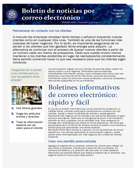 Plantilla de marketing por correo para pequeñas empresas Plantilla de marketing por correo para pequeñas empresas