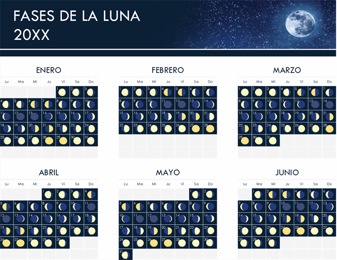 Fases del calendario lunar