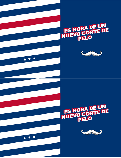 Tarjeta de felicitación para cualquier día con bigote extravagante Tarjeta de felicitación para cualquier día con bigote extravagante