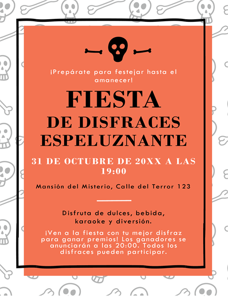 Prospecto para celebrar Halloween Prospecto para celebrar Halloween