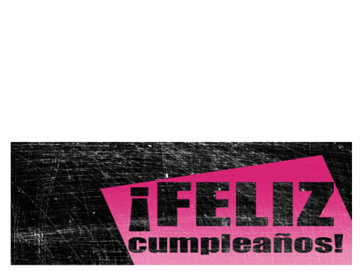 Tarjeta de felicitación de cumpleaños con fondo rayado (rosa y negra, plegada)