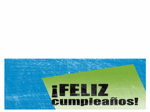 Tarjeta de felicitación de cumpleaños, fondo rayado (azul, verde, plegado por la mitad)