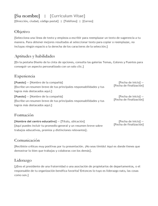 CV (currículum vítae) CV (currículum vítae)