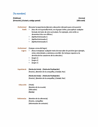 Currículum (diseño funcional)