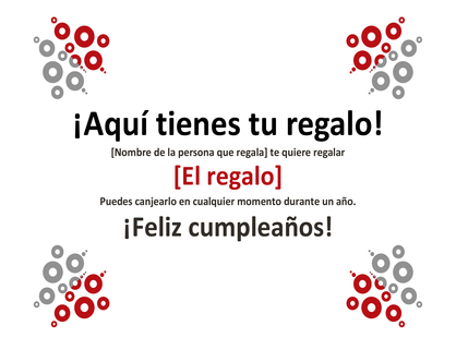 Vale de regalo Vale de regalo