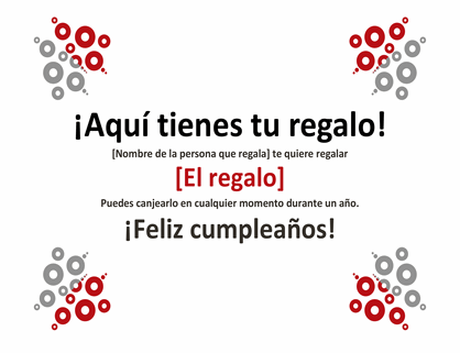 Vale de regalo Vale de regalo