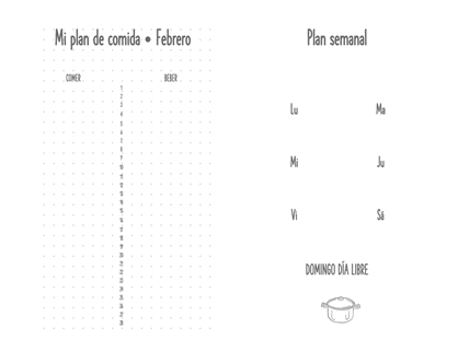 Diario de planificación de comidas Diario de planificación de comidas