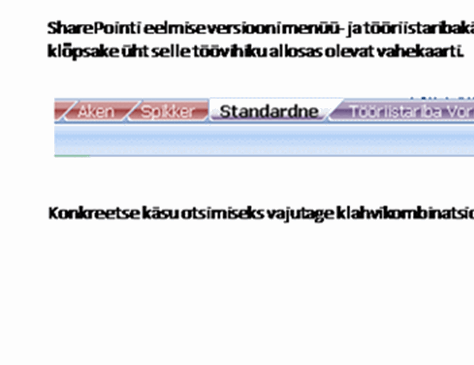 SharePoint Serveri menüükäskude asukohad lindil – töövihik teatmematerjalidega SharePoint Serveri menüükäskude asukohad lindil – töövihik teatmematerjalidega