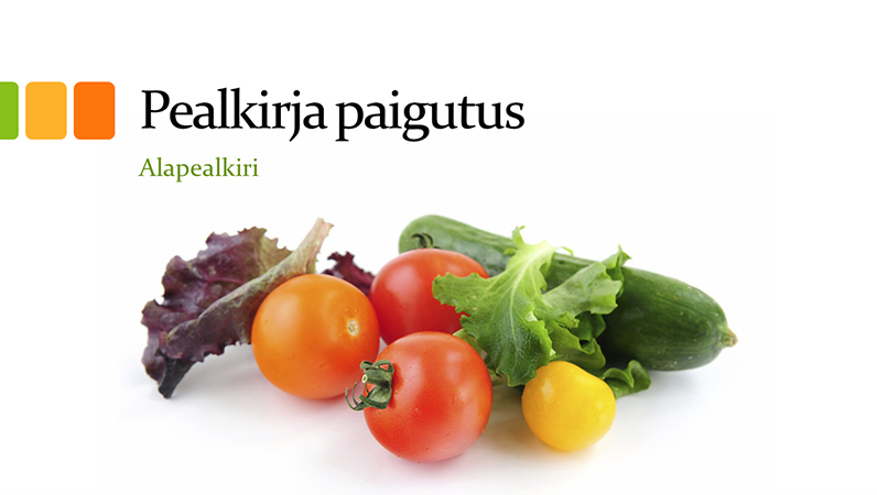 Värske toidu teemaline esitlus (laiekraan) Värske toidu teemaline esitlus (laiekraan)