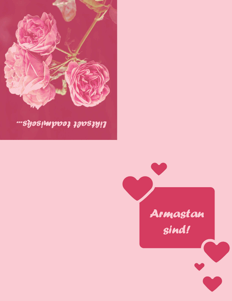 Romantiline kaart (neljaks volditav) Romantiline kaart (neljaks volditav)