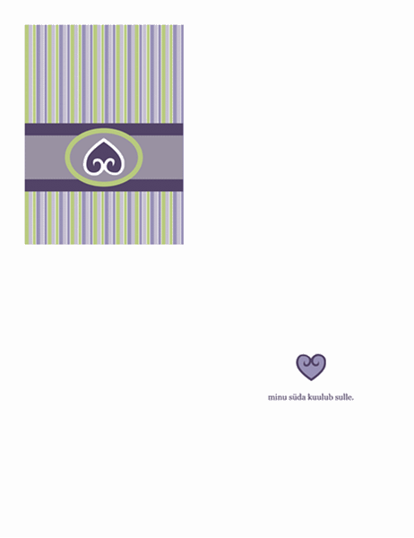 Armastuskaart (purpurne kujundus)
