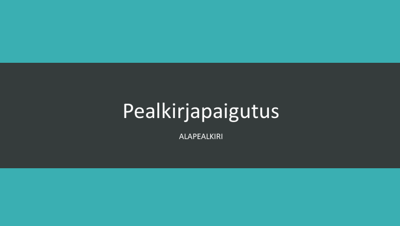 Triibutatud meresinine esitlus (laiekraan) Triibutatud meresinine esitlus (laiekraan)