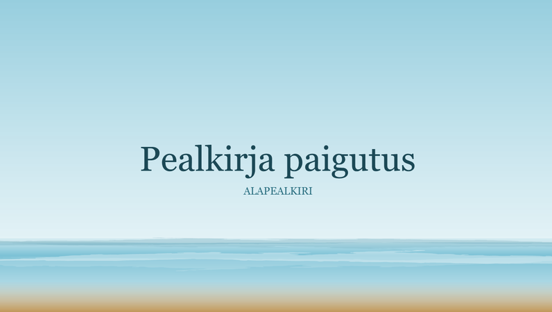 Ookeanipildiga esitlus (laiekraan) Ookeanipildiga esitlus (laiekraan)
