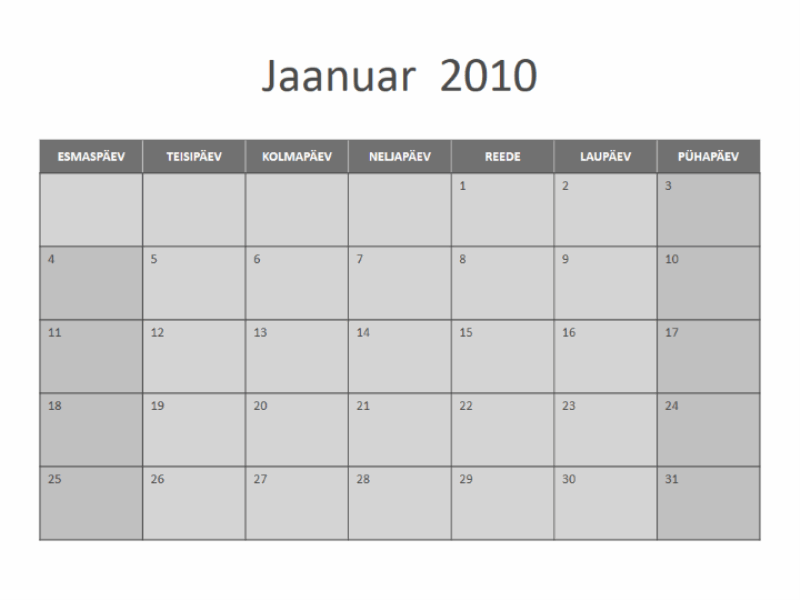 Kalender 2010 (E–P)