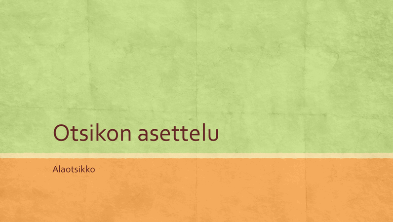 Maansävyinen esitys (laajakuva) Maansävyinen esitys (laajakuva)