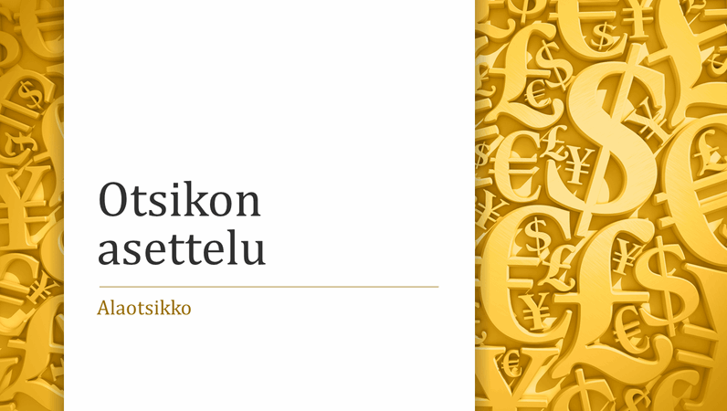 Valuuttasymbolit-esitys (laajakuva) Valuuttasymbolit-esitys (laajakuva)