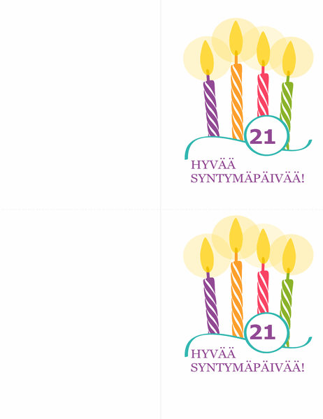 Syntymäpäiväkortit (2 yhdellä sivulla, Avery 8315) Syntymäpäiväkortit (2 yhdellä sivulla, Avery 8315)