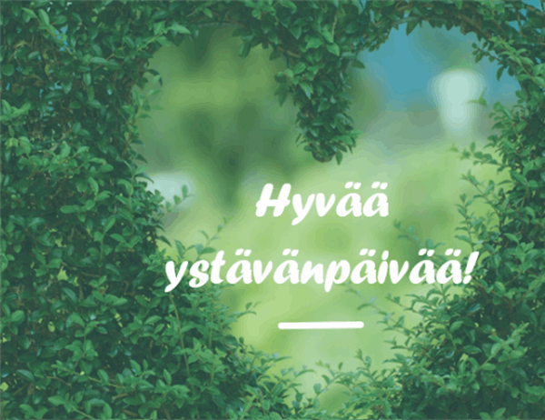 Ystävänpäiväkortti (puoliksi taitettava) Ystävänpäiväkortti (puoliksi taitettava)