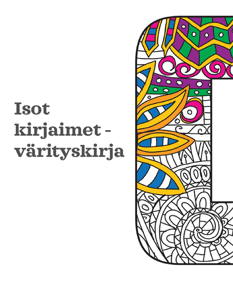 Isot kirjaimet -värityskirja Isot kirjaimet -värityskirja