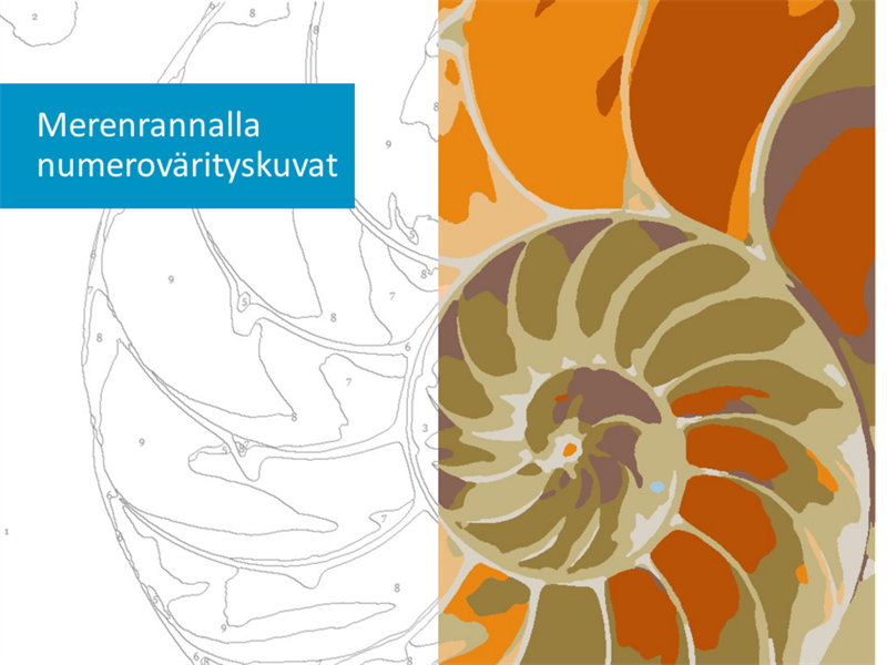 Numeroväritetty merenranta Numeroväritetty merenranta