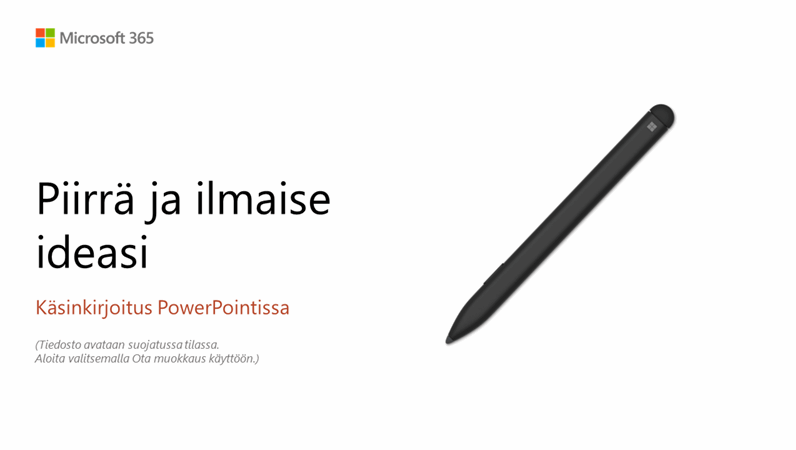 Surface-kynä PowerPointissa -opetusohjelma