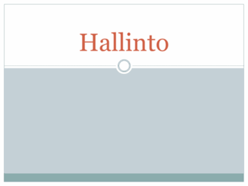 Hallinto Hallinto
