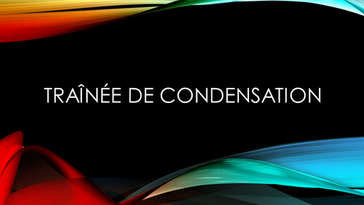 Traînée de condensation - Sombre 1 Traînée de condensation - Sombre 1