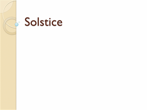 Solstice Solstice