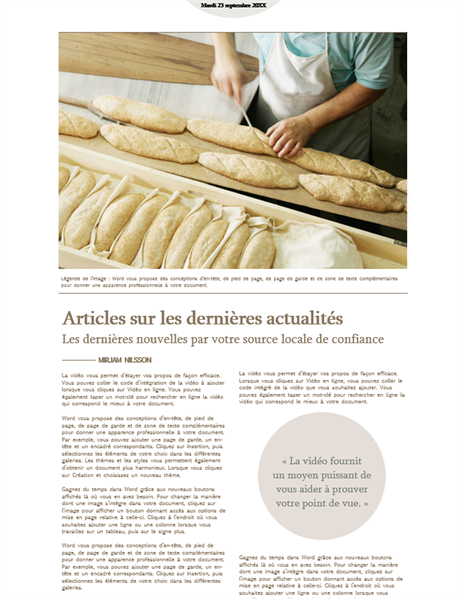 Journal consacré aux loisirs Journal consacré aux loisirs