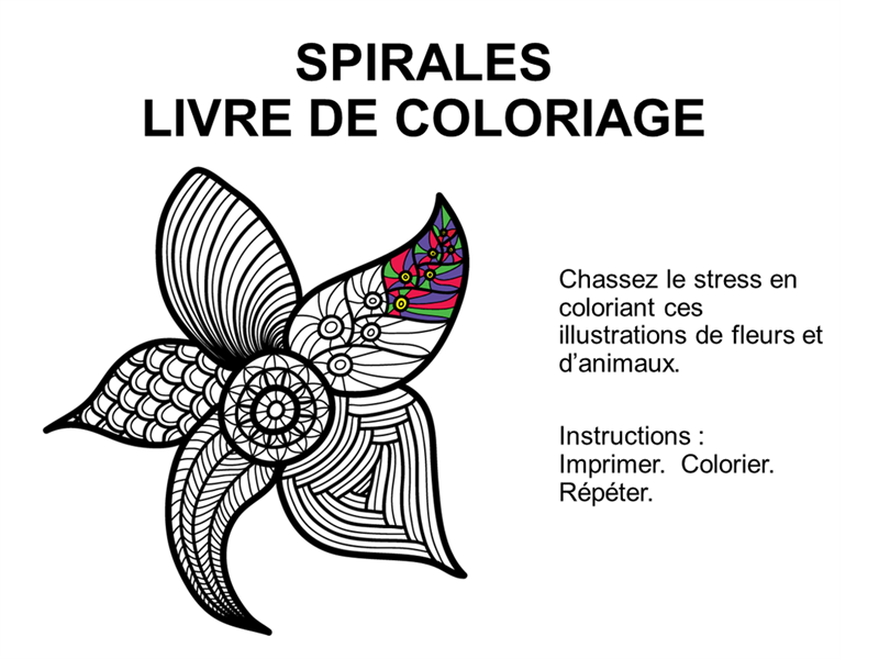 Album de coloriage Spirales