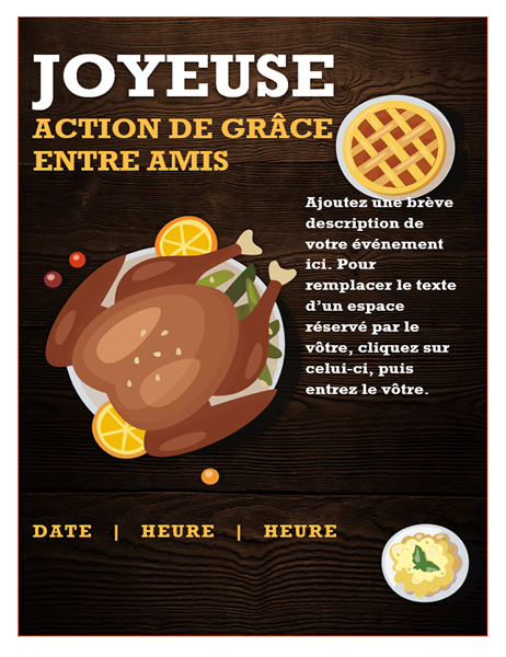 Invitation A Passer L Action De Grace Thanksgiving Entre Amis