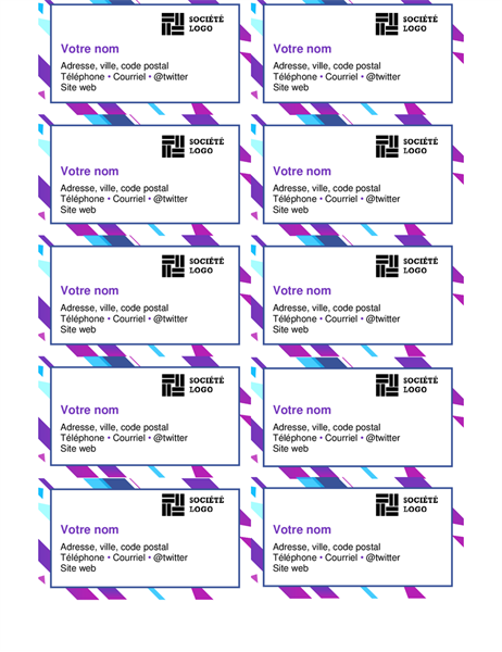 Cartes de visite graphique violet Cartes de visite graphique violet