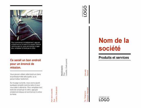 Brochure tridimensionnelle (design rouge et noir)
