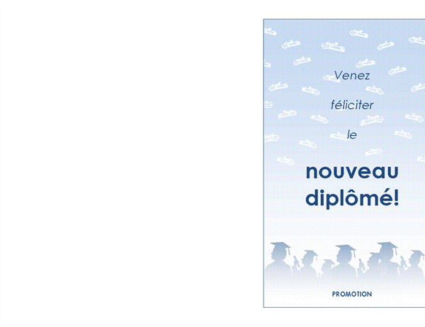 Invitation à une fête de diplôme (conception fête de diplôme, deux volets) Invitation à une fête de diplôme (conception fête de diplôme, deux volets)