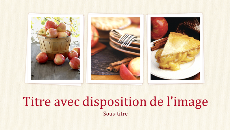 Alimentation - Préparation de la présentation (écran large) Alimentation - Préparation de la présentation (écran large)
