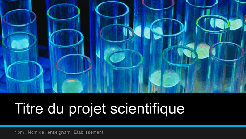 Présentation de projet scientifique (grand écran)