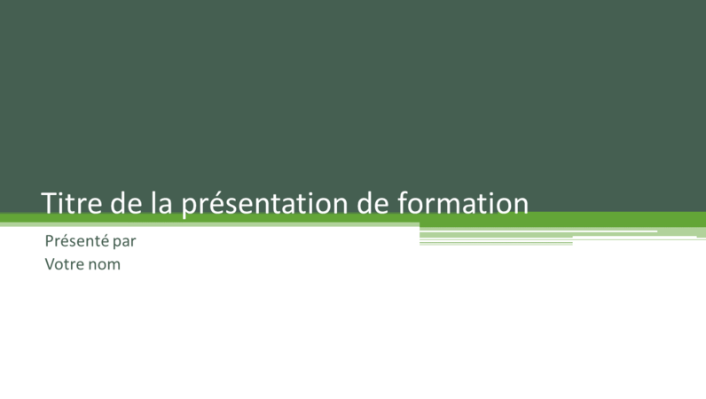 Présentation de formation Présentation de formation