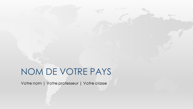 Présentation de rapport de pays du monde Présentation de rapport de pays du monde
