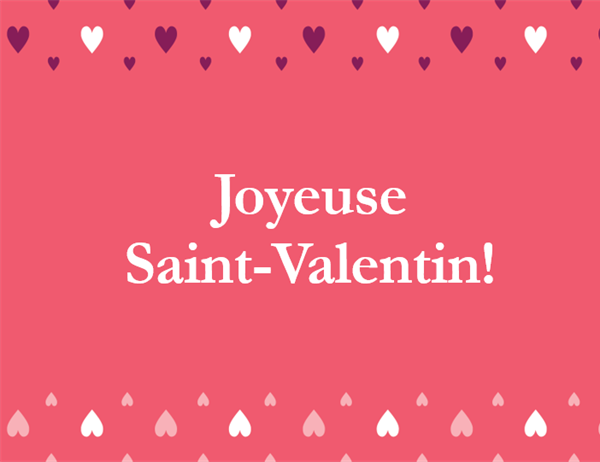 Carte de Saint-Valentin (pliable en quatre) Carte de Saint-Valentin (pliable en quatre)