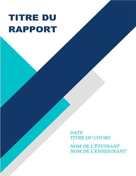 Rapport étudiant stylisé Rapport étudiant stylisé