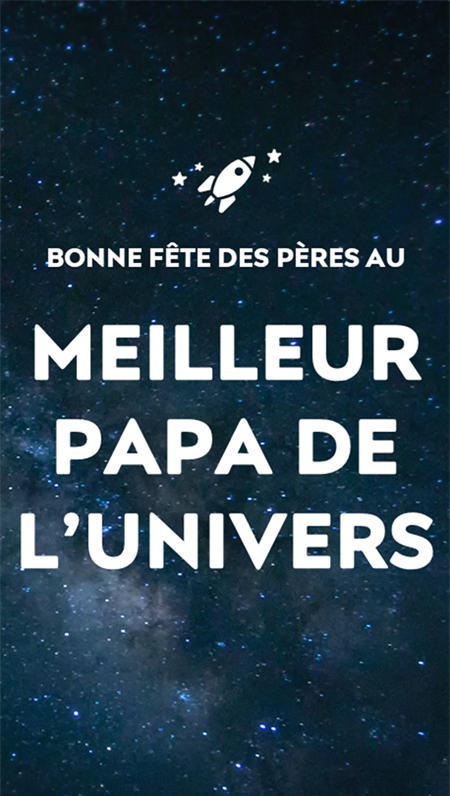 Espace extérieur cartes de fête des pères Espace extérieur cartes de fête des pères